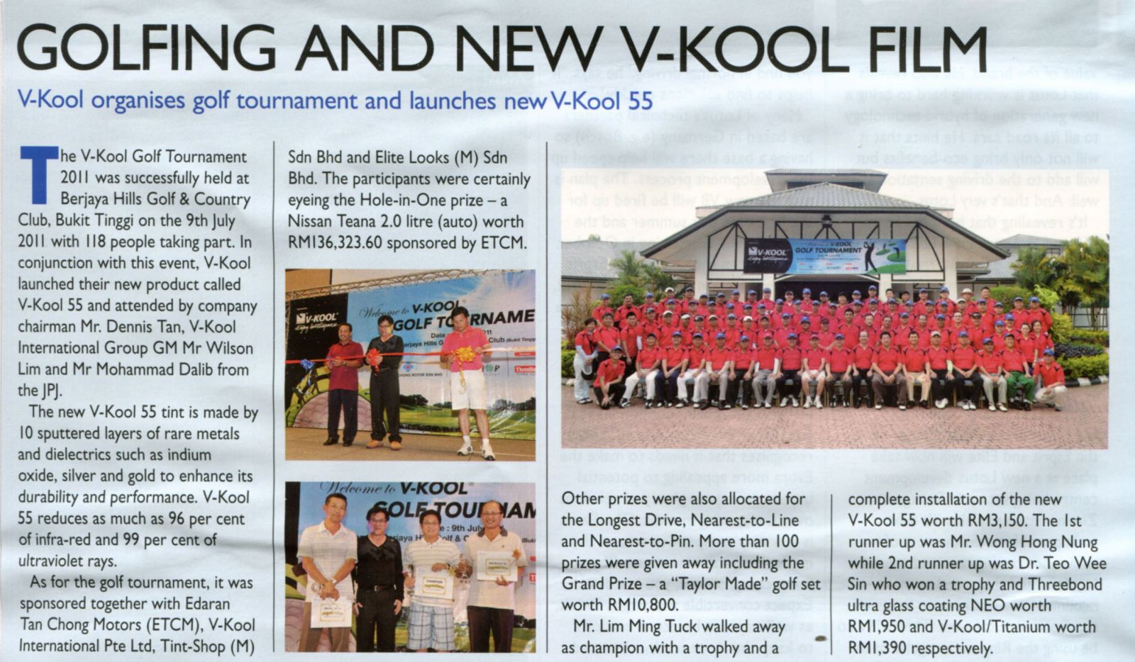 Golfing and new V-KOOL Film - EVO Magazine